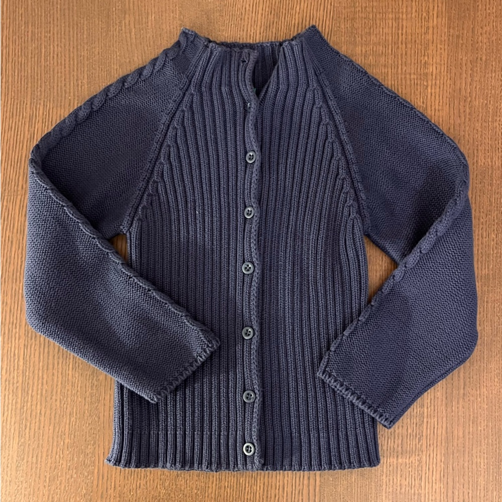 United Colors Of Benetton Blue Ribbed Knit